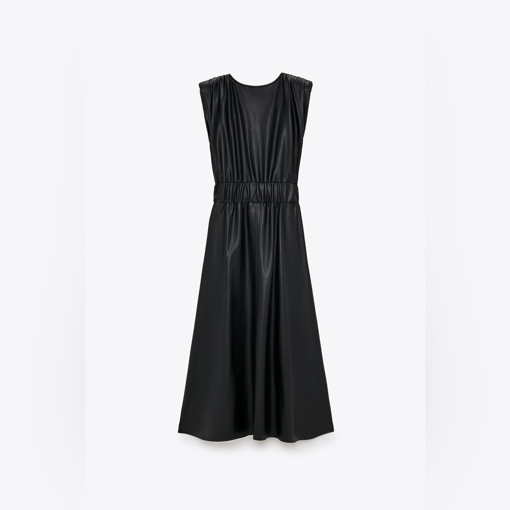 NWT - Zara - Faux Leather Dress . Size XS